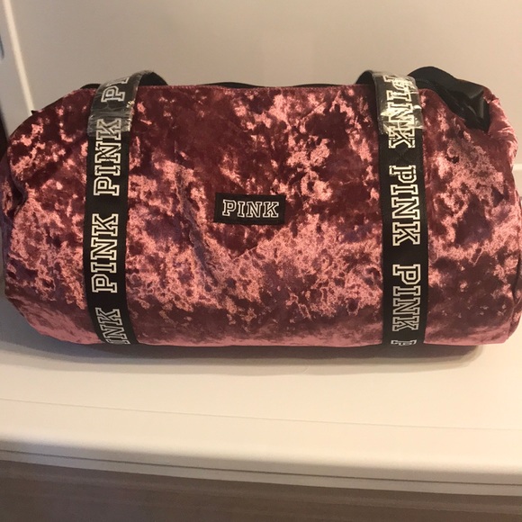 PINK Victoria's Secret Handbags - Victoria's Secret PINK Velour Duffle Bag